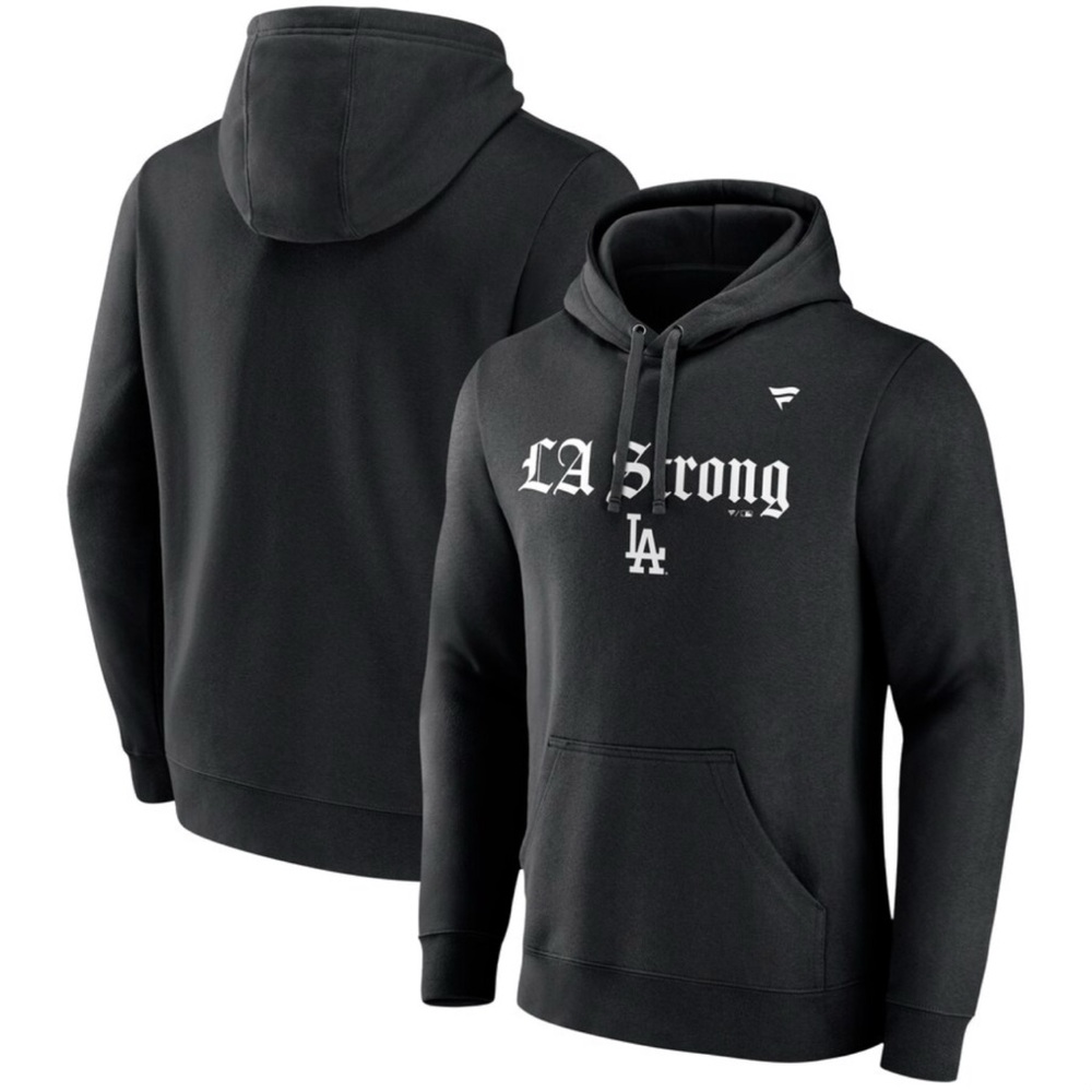 Los Angeles Dodgers Fanatics Unisex LA Strong Fleece Pullover Hoodie - Black